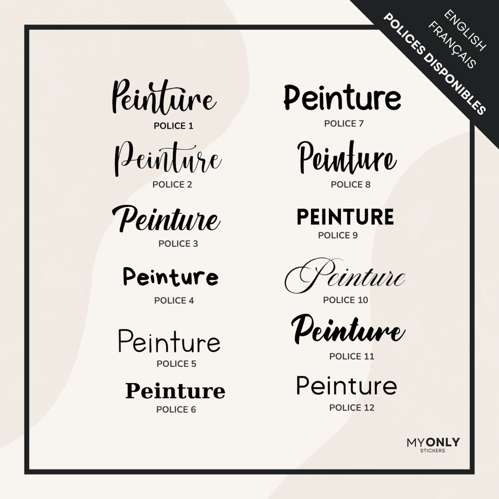 Stickers vinyle permanent rangement jeux enfants et boîte