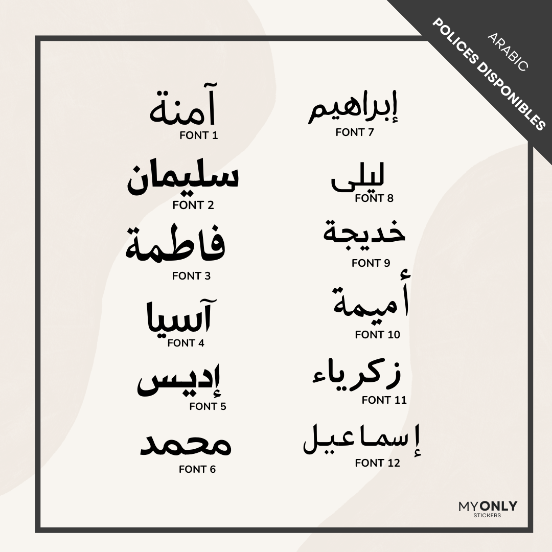 Stickers permanent personnalisé avec prénom - tout type de supports