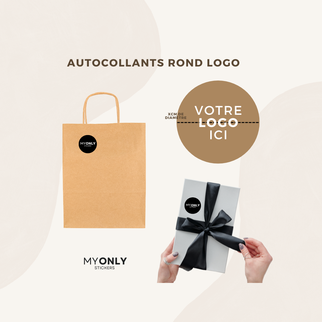 Étiquettes avec logo - Format rond ou carré