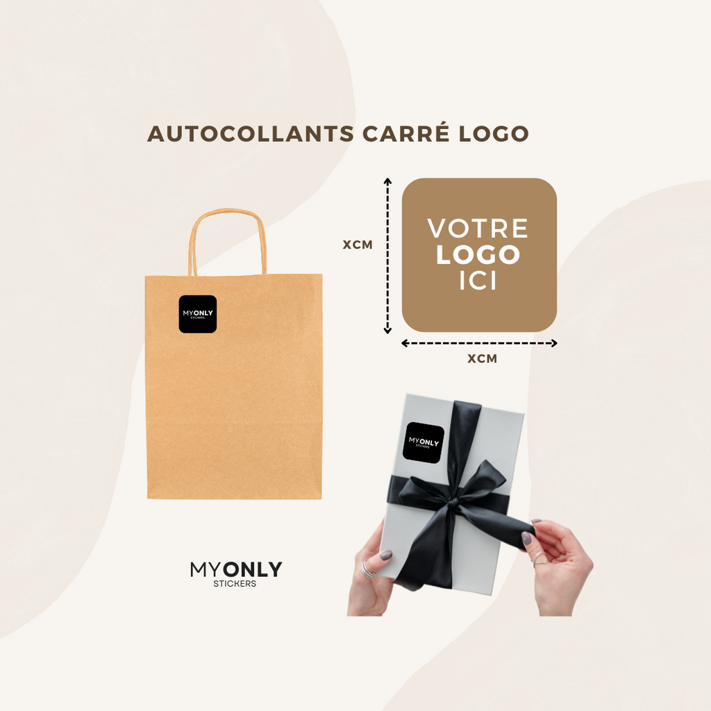 Étiquettes avec logo - Format rond ou carré