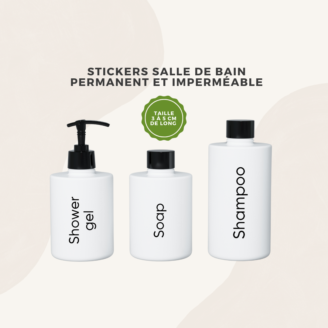 Stickers permanent pour salle de bain - tout type de supports
