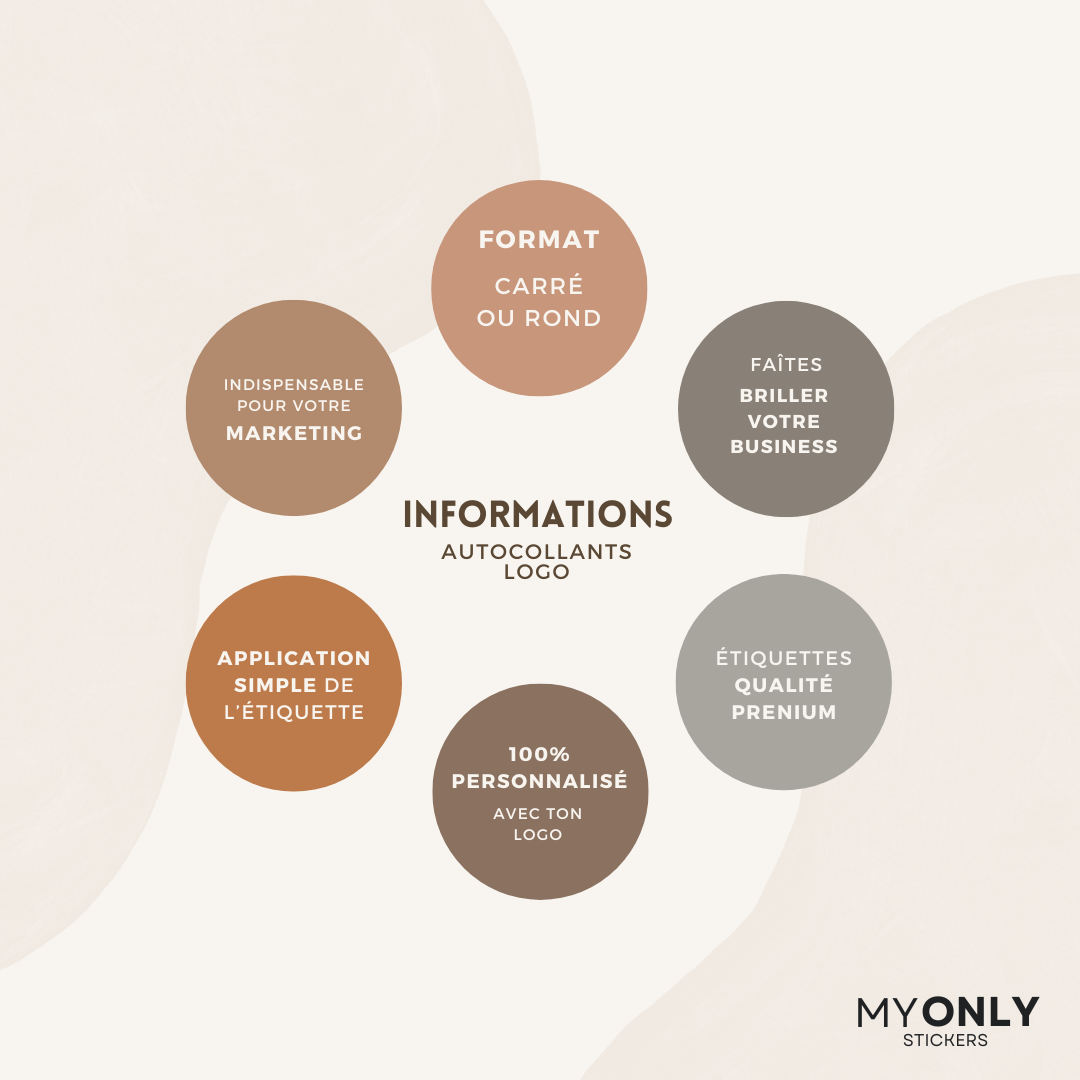 Étiquettes avec logo - Format rond ou carré