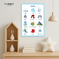 Affiche éducative – L'hiver en arabe, français et anglais